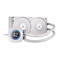 Corsair Nautilus 240 RS LCD CPU Liquid Cooler – 240mm AIO | White | Intel & AMD
