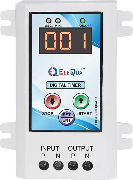ELEQUA Cyclic Timer (ON/Off in SEC./MIN.) for Fogger,Hydrophonics and Other cyclic & Auto Stop Application Up to 1Hp/15A