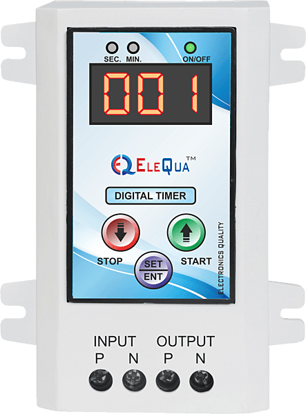 ELEQUA Cyclic Timer (ON/Off in SEC./MIN.) for Fogger,Hydrophonics and Other cyclic & Auto Stop Application Up to 1Hp/15A