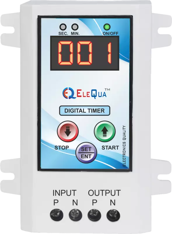 ELEQUA Cyclic Timer (ON/Off in SEC./MIN.) for Fogger,Hydrophonics and Other cyclic & Auto Stop Application Up to 1Hp/15A