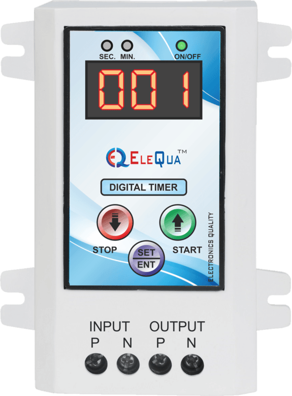 ELEQUA Cyclic Timer (ON/Off in SEC./MIN.) for Fogger,Hydrophonics and Other cyclic & Auto Stop Application Up to 1Hp/15A
