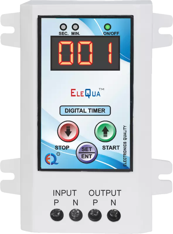 ELEQUA Cyclic Timer (ON/Off in SEC./MIN.) for Fogger,Hydrophonics and Other cyclic & Auto Stop Application Up to 2Hp/30A
