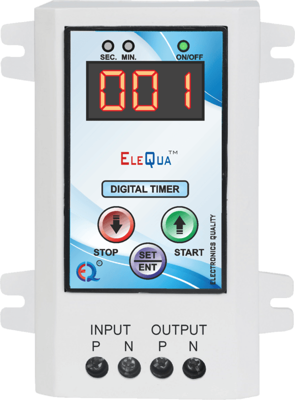 ELEQUA Cyclic Timer (ON/Off in SEC./MIN.) for Fogger,Hydrophonics and Other cyclic & Auto Stop Application Up to 2Hp/30A