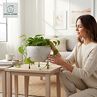 White & Gold Abstract