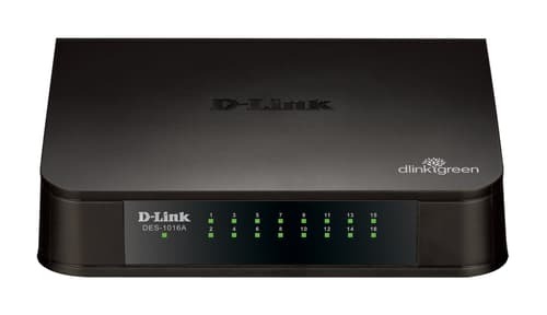 D-Link DES-1016A – 16-Port Fast Ethernet Unmanaged Desktop Switch | 3.2Gbps