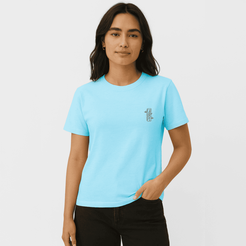 Churrpi Plain T-shirt For Women | Blue