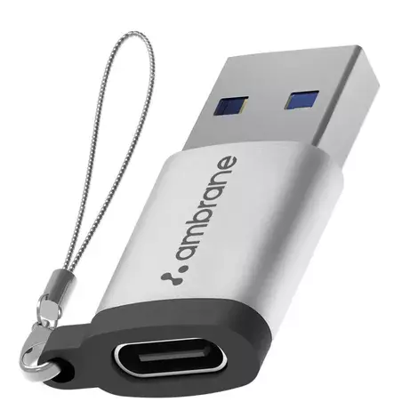 Ambrane AOTG-A1 USB Type C Female to USB Male OTG Adapter