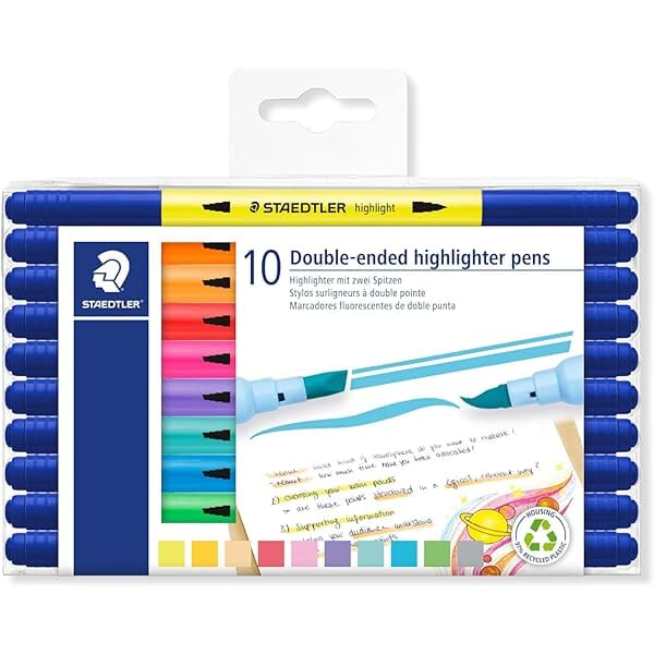 STAEDTLER 3620 TB10 DOUBLE-ENDED HIGHLIGHTER