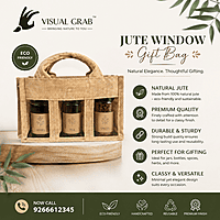 Jute Window Gift Bag
