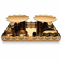 SNACK WARMER PVD FLOWER GOLD