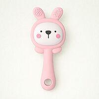 Bunny- Silicone Teether and Rattle - Pack of 1