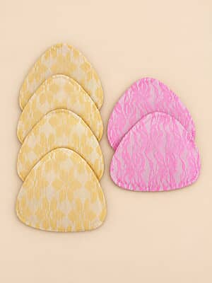 4-Layer Triangle Reusable Cotton Breast Pads with Laundry Bag – Pack of 6