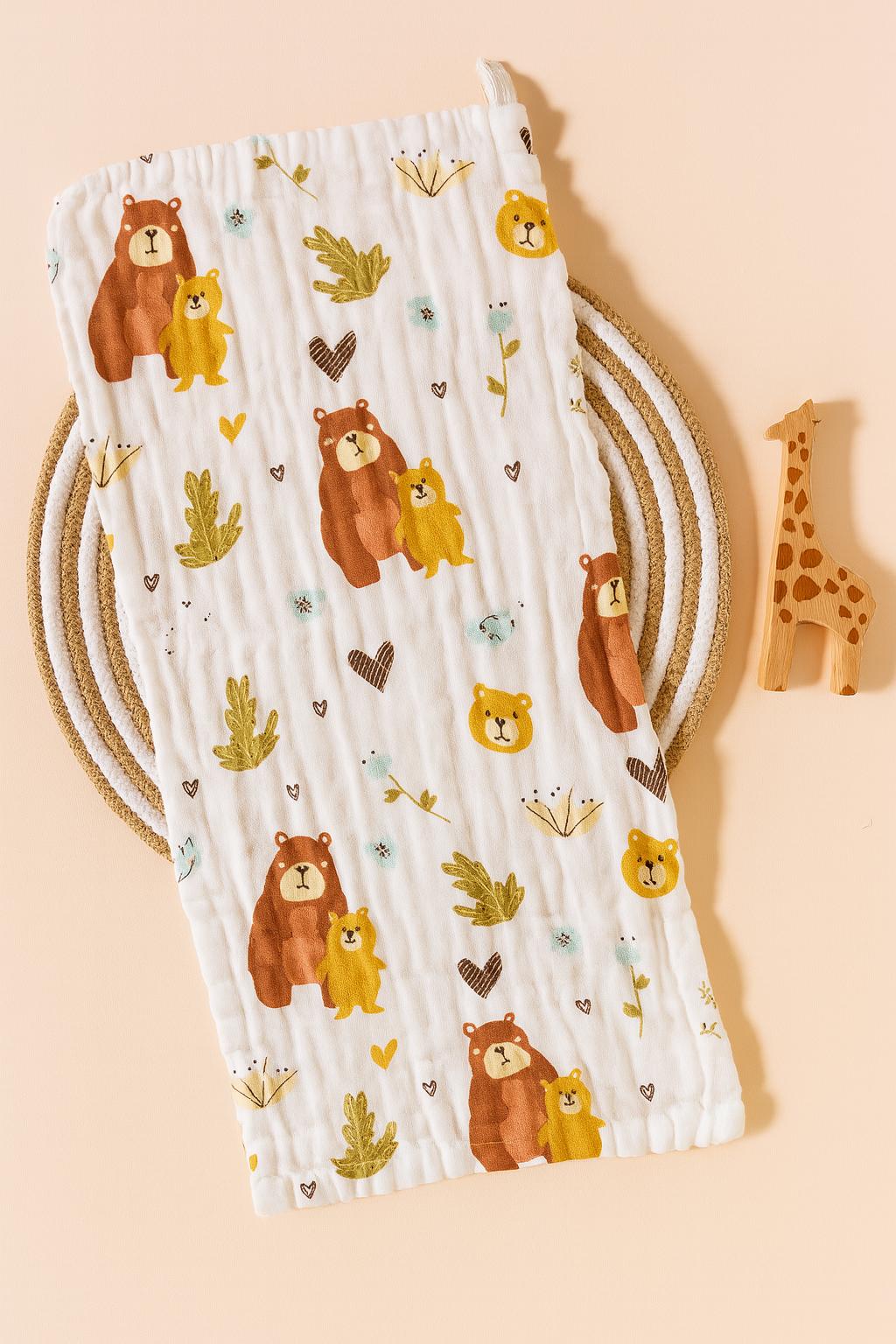 Premium Crinkled Muslin Burp Cloths (Pack of 2)