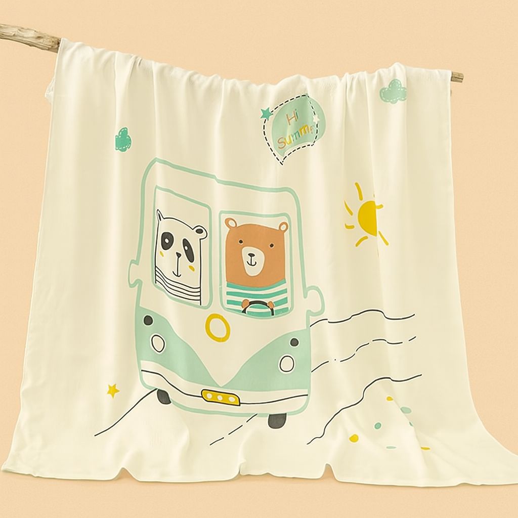 Premium Bamboo Cotton Muslin Swaddle Blanket – 110x110cm Premium Bamboo Cotton Muslin Swaddle Blanket – 110x110cm