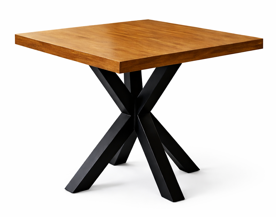 Cooper Dining Table in X Metal Leg