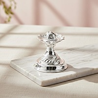 Silver Agarbatti Stand Lotus Design Incense Sticks Holder