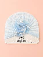 Rosette Lace Baby Turban Cap