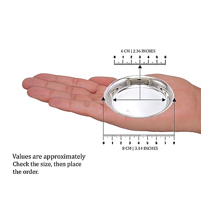 Silver Plate with Kamakshi Diya