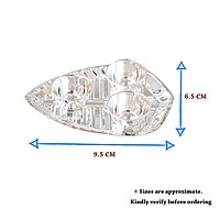 Silver Haldi Kumkum Trible Leaf Holder