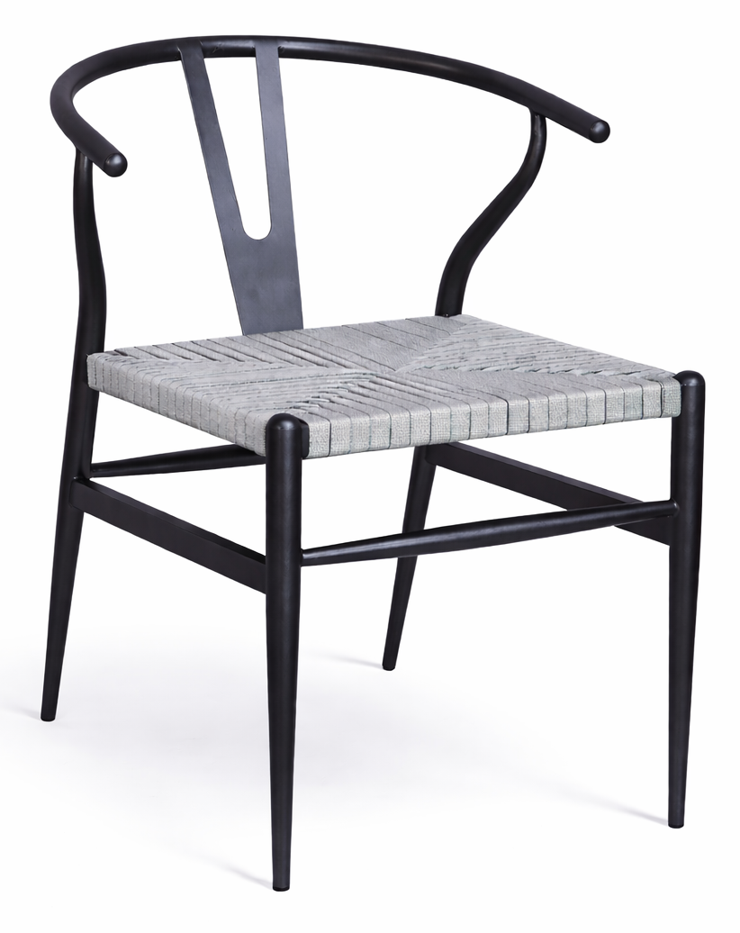 Sigma Wishbone Metal Dining Weaving Chair