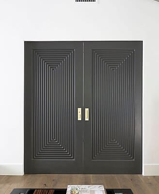 Contemporary 2.5D HDHMR Louvred Door with Stylish Deco Paint