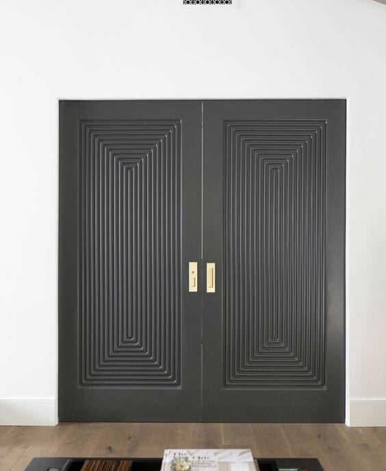 Contemporary 2.5D HDHMR Louvred Door with Stylish Deco Paint