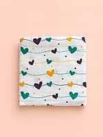 Organic Muslin Swaddle Wrap (100x100 cm) – Love Notes Organic Muslin Swaddle Wrap (100x100 cm) – Love Notes