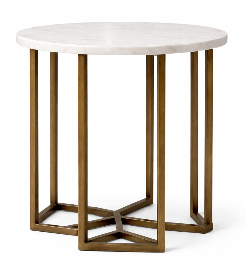 Menor Accent Peg Table Marble Top