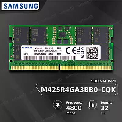 Samsung DDR5 4800MHz 32GB SODIMM RAM M425R4GA3BB0 | PC5 2Rx8