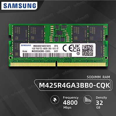 SAMSUNG DDR5 4800MHz PC5 SODIMM 2Rx8 CL40 32GB RAM (M425R4GA3BB0)