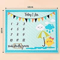 Baby Monthly Milestone Cotton Blanket & Photo Props – Story Baby Monthly Milestone Cotton Blanket & Photo Props – Story