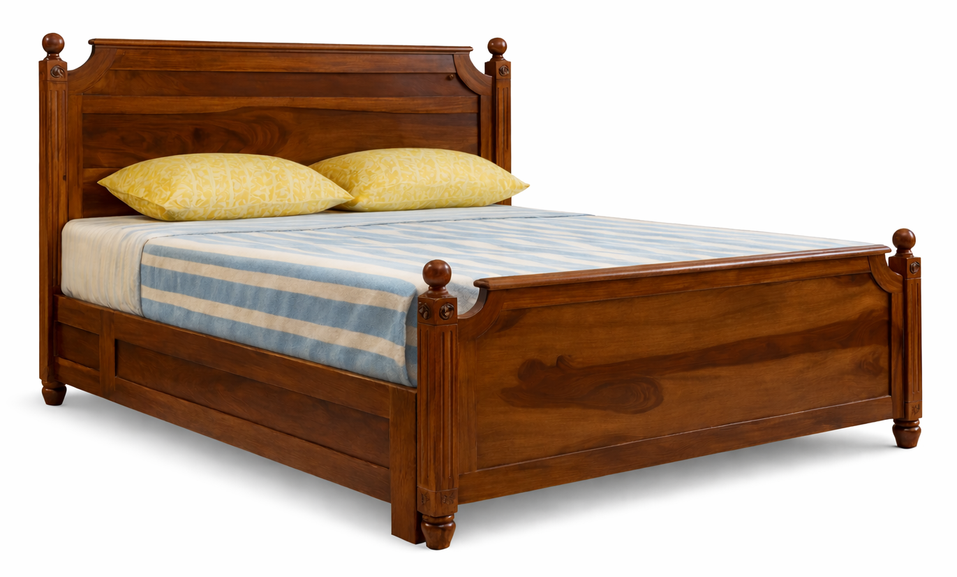 Luis Sheesham Wood Hotel King Size Bed