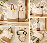 Mixed fabric bag