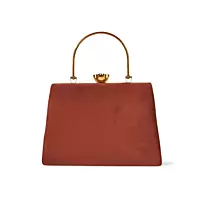 Rose Gold Crystal Embellished Clutch Bag with Chain Strap