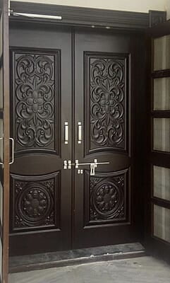 Elegant 3D HDHMR Double Door with Deco Paint in Deep Espresso Elegant 3D HDHMR Double Door with Deco Paint in Deep Espresso