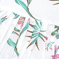 Floral Breeze White Sleeveless Cotton Frock