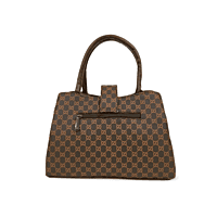 Monogram Print Handbag with Dual Handles