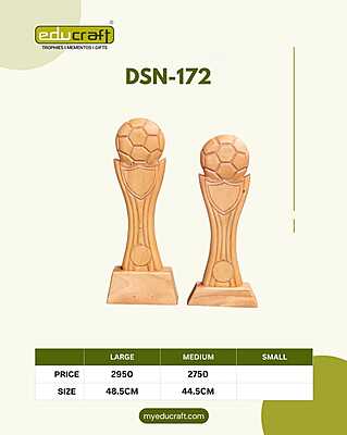 DSN-172L HAND CARVED FOOTBALL 48.5CM
