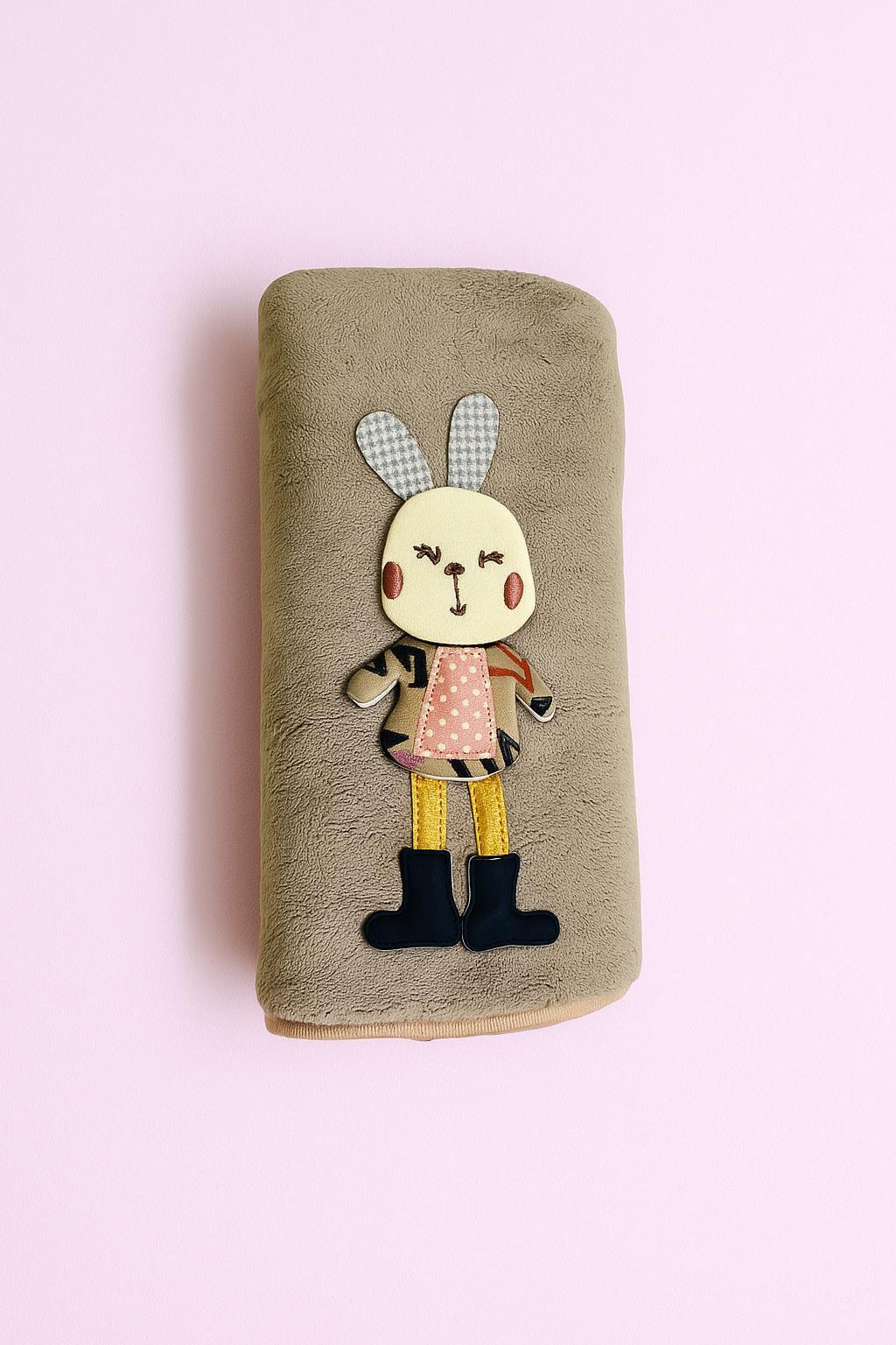 Premium Microfiber Baby Bath Towel (100×50 cm) – Snug Rabbit