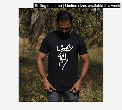 'Dance' Half Sleeve Tee Black 'Dance' Half Sleeve Tee Black