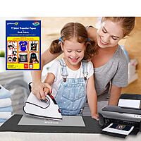 Tshirt Transfer Inkjet Photo Paper Dark Fabrics A4 x 5 Sheets (Make Custom T-Shirts at Home! As Simple as 1-2-3) (Dark) Tshirt Transfer Inkjet Photo Paper Dark Fabrics A4 x 5 Sheets (Make Custom T-Shirts at Home! As Simple as 1-2-3) (Dark)