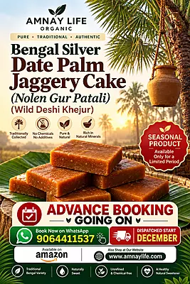 Date Palm (Khajur) Jaggery Cake/Nolen Gur Patali- 1 Kg. (100% Chemical Free, No Preservative) Advance Booking Going On