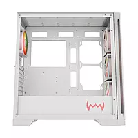 Dawg Y 720 White ARGB ATX Mid Tower Case – Tempered Glass | High Airflow | ARGB