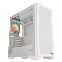 Dawg Y 720 White ARGB ATX Mid Tower Case – Tempered Glass | High Airflow | ARGB