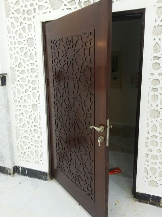 Elegant 3D HDHMR Door with Intricate Deco Paint Design