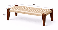 Vista Two Seater Weaved Dining Bench