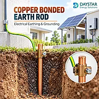 2 Feet - Copper Bonded Earth Rod (12mm - 100 Microns)