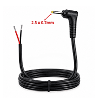 Champion DC (2.5x0.7)mm Male L- shape to Pigtail (Open ended) Cable - 1.2m Champion DC (2.5x0.7)mm Male L- shape to Pigtail (Open ended) Cable - 1.2m