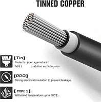 6 sq.mm DC Cable (Red) (POLYCAB or V-GUARD)