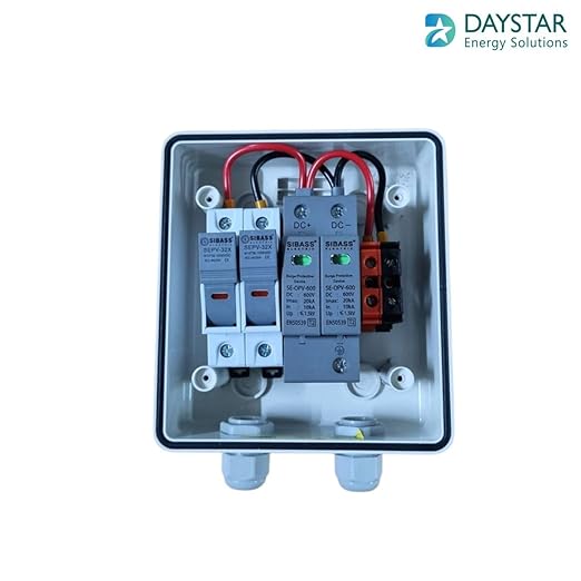 WaterShield  IP66 DCDB 1 in 1 Out Inbuilt DC Fuse 20A (2 Nos), SPD 600V